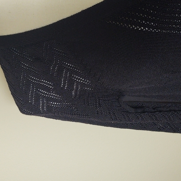 Madison Women's Black Cardigan with Sheer Back - Picture 3 of 8